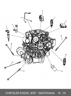 Лямбда-зонд 56029 334AA CHRYSLER