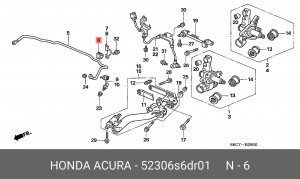Втулка стабилизатора 52306S6DR01 HONDA