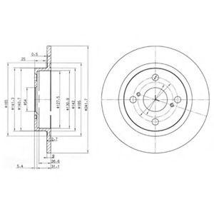 Тормозной диск BG2598 DELPHI