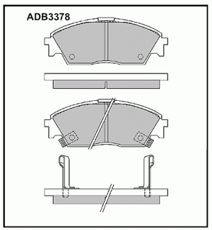 Колодки тормозные дисковые ADB3378 ALLIED NIPPON