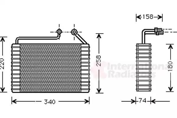 Испаритель, кондиционер 8100V047 VAN WEZEL