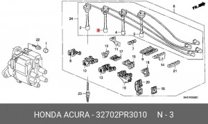 Провод зажигания 32702PR3010 HONDA