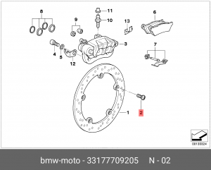 Болт крепления 33 17 7 709 205 BMW