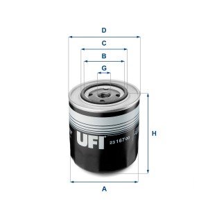 Масляный фильтр 23.107.00 UFI