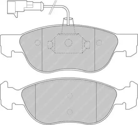 Комплект тормозных колодок, диско FDS1056 FERODO