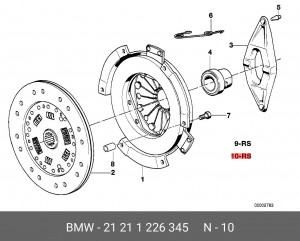 Комплект сцепления 21 21 1226345 BMW