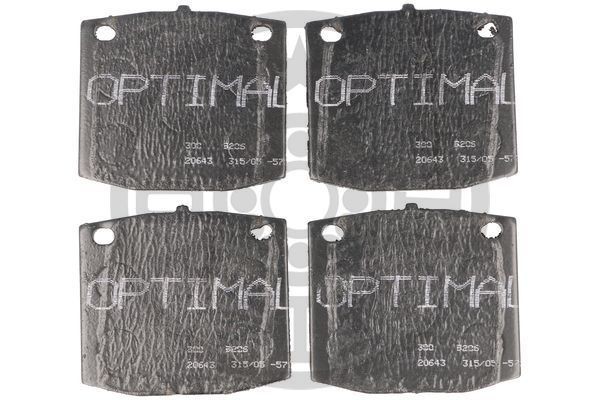 Комплект тормозных колодок, диско 9206 OPTIMAL