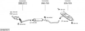 Средний глушитель выхлопных газов 287269 BOSAL