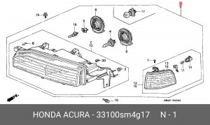 Основная фара 33100SM4G17 HONDA