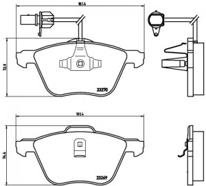 Комплект тормозных колодок, диско P85061 BREMBO