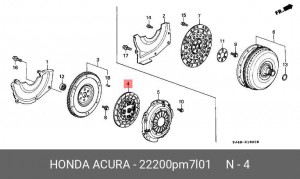 Диск сцепления 22200PM7L01 HONDA