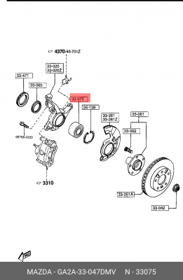 Подшипник ступицы колеса GA2A-33-047DMV MAZDA