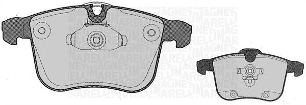 Комплект тормозных колодок, диско 430216170395 MAGNETI MARELLI