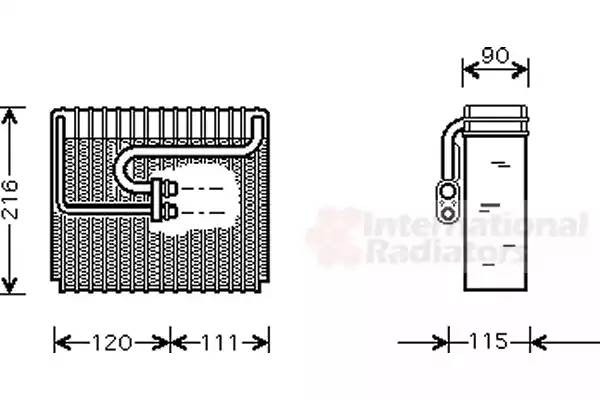 Испаритель, кондиционер 8100V048 VAN WEZEL