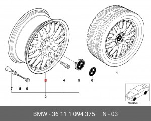 Диск колеса 36 11 1 094 375 BMW