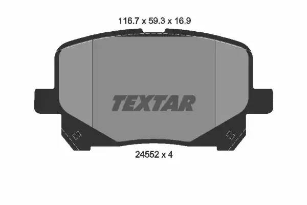 Комплект тормозных колодок, диско 2452201 TEXTAR