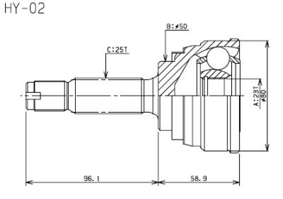 ШРУС HY-02 HDK