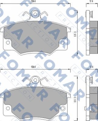 Колодки тормозные дисковые 51437381 ROULUNDS BRAKING