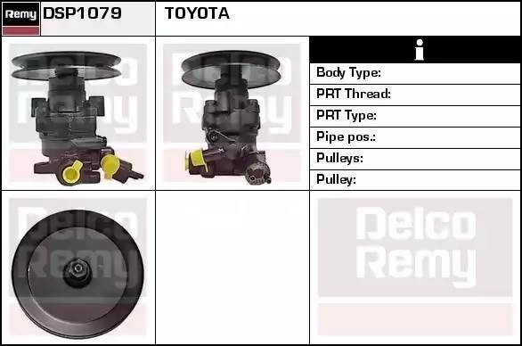 Гидравлический насос, рулевое управление DSP1079 DELCO REMY
