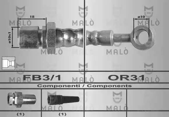 Тормозной шланг 80314 MALO