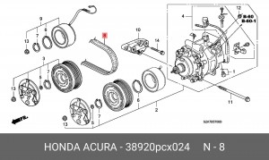 Поликлиновой ремень 38920-PCX-024 HONDA