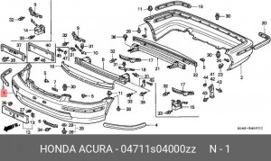 Бампер передний 04711S04000ZZ HONDA
