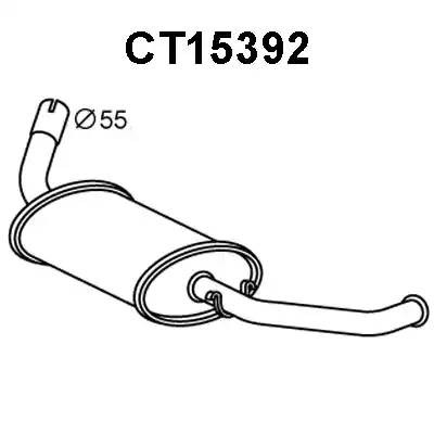 Глушитель выхлопных газов конечный CT15392 VENEPORTE