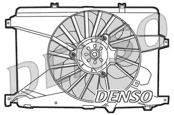 Вентилятор, охлаждение двигателя DER01014 DENSO
