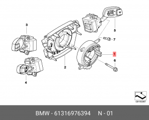Группа контактная подрулевого переключателя 61 31 6 976 394 BMW