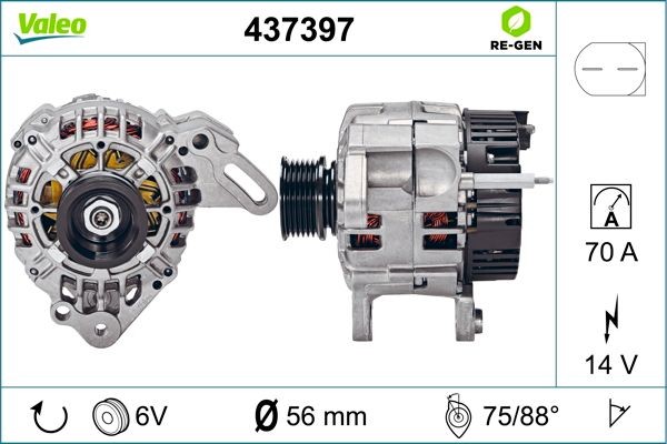 Генератор 437397 VALEO PHC