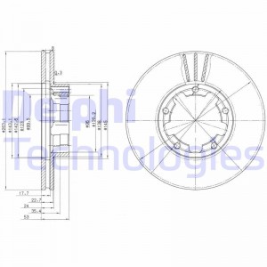 Тормозной диск BG3245 DELPHI