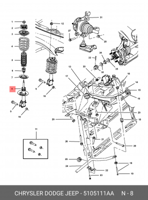 Деталь 5105 111AA CHRYSLER
