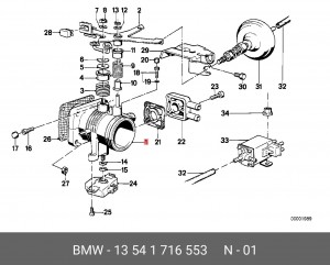 Патрубок дроссельной заслонки 13 54 1 716 553 BMW