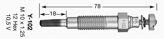 Свеча накаливания 5925 NGK NTK