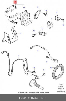 Гидроагрегат, тормозная система 4 115 753 FORD