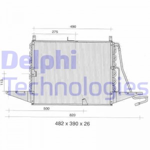 Конденсатор, кондиционер TSP0225273 DELPHI