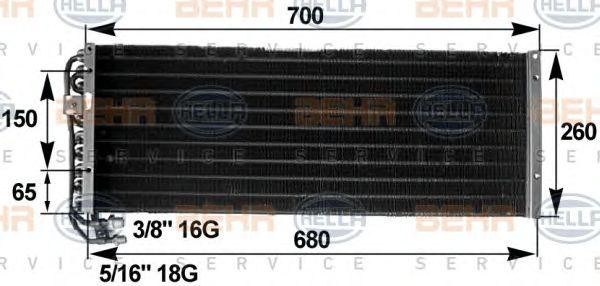 Конденсатор, кондиционер 8FC351300081 HELLA