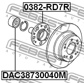 Подшипник ступицы колеса DAC38730040M FEBEST
