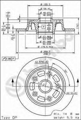 Тормозной диск 08.5953.10 BREMBO