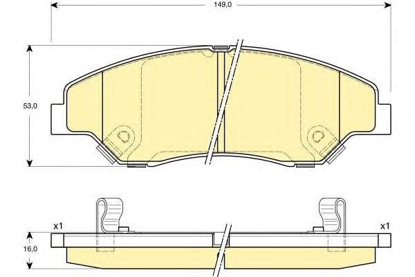 Комплект тормозных колодок, диско 6132419 GIRLING