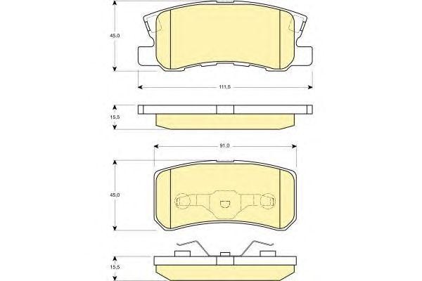 Комплект тормозных колодок, диско 6132479 GIRLING