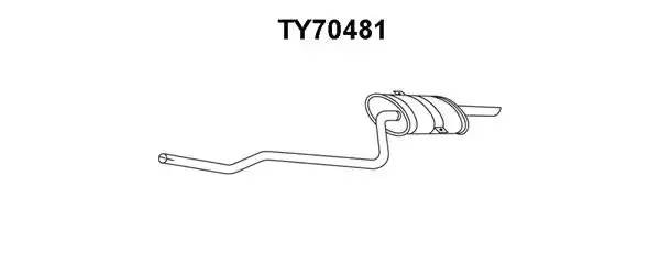 Глушитель выхлопных газов конечный TY70481 VENEPORTE