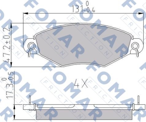 Колодки тормозные дисковые 51688181 ROULUNDS BRAKING