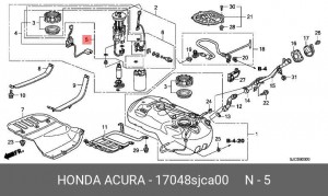 Фильтр топливный 17048SJCA00 HONDA