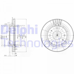 Тормозной диск BG3750 DELPHI