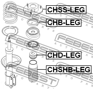 Опора амортизатора подвески CHSS-LEG FEBEST