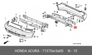 Гаситель, буфер 71570SR3A00 HONDA