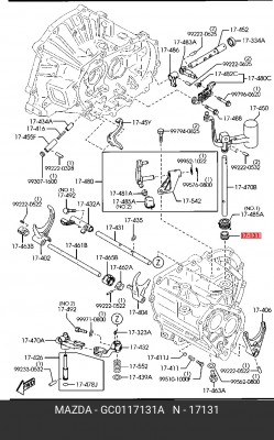 Уплотняющее кольцо, ступенчатая коробка передач GC01-17-131A MAZDA