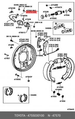 Ремкомплект, колесный тормозной цилиндр 47550-30100 DAIHATSU