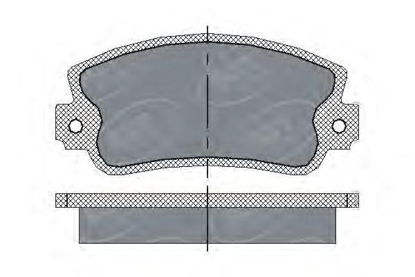 Комплект тормозных колодок, диско SP143 SCT